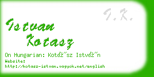 istvan kotasz business card